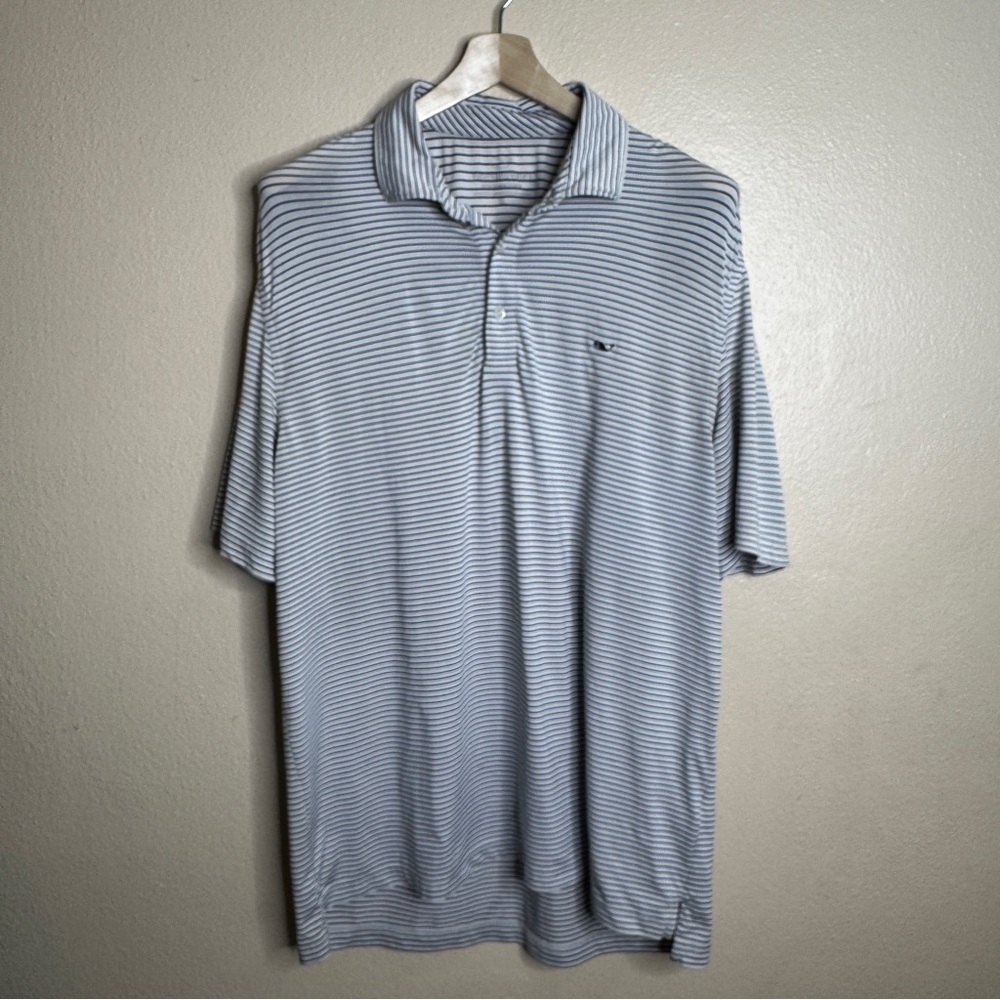 Vineyard Vines Performance Shirt Mens XL Stripped Polo Short Sleeve Golf